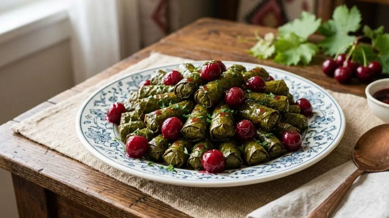 Efsane mayhoş lezzeti ile: Vişneli Yaprak Sarma tarifi…