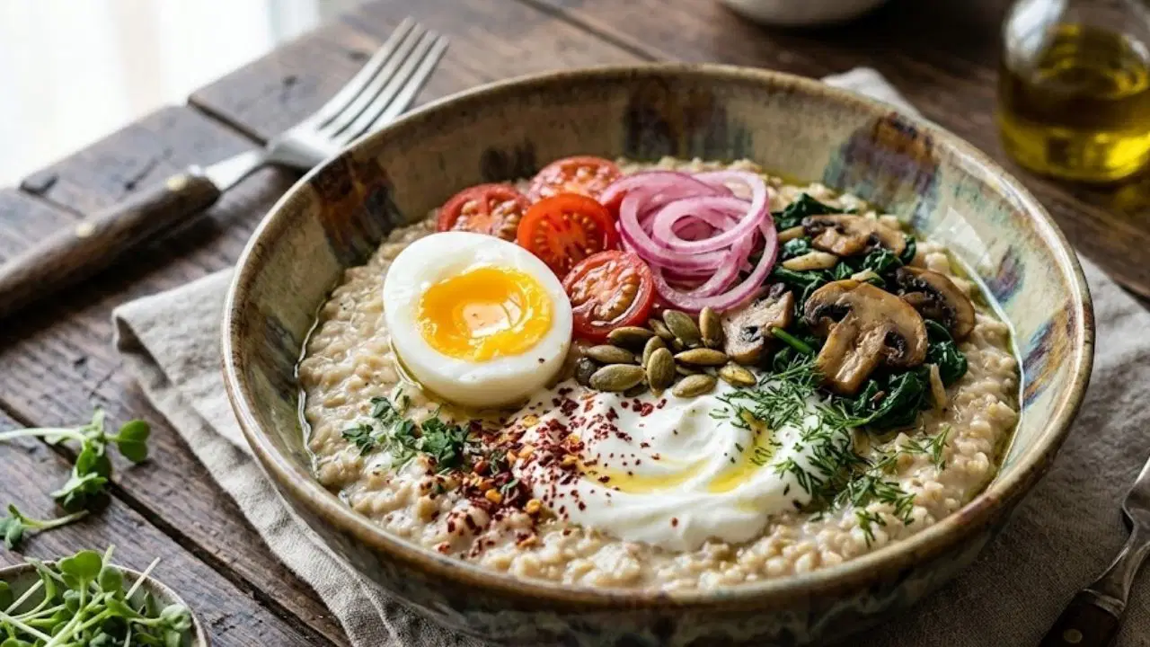 Ezber bozan yüksek proteinli tuzlu yulaf bowl tarifi…
