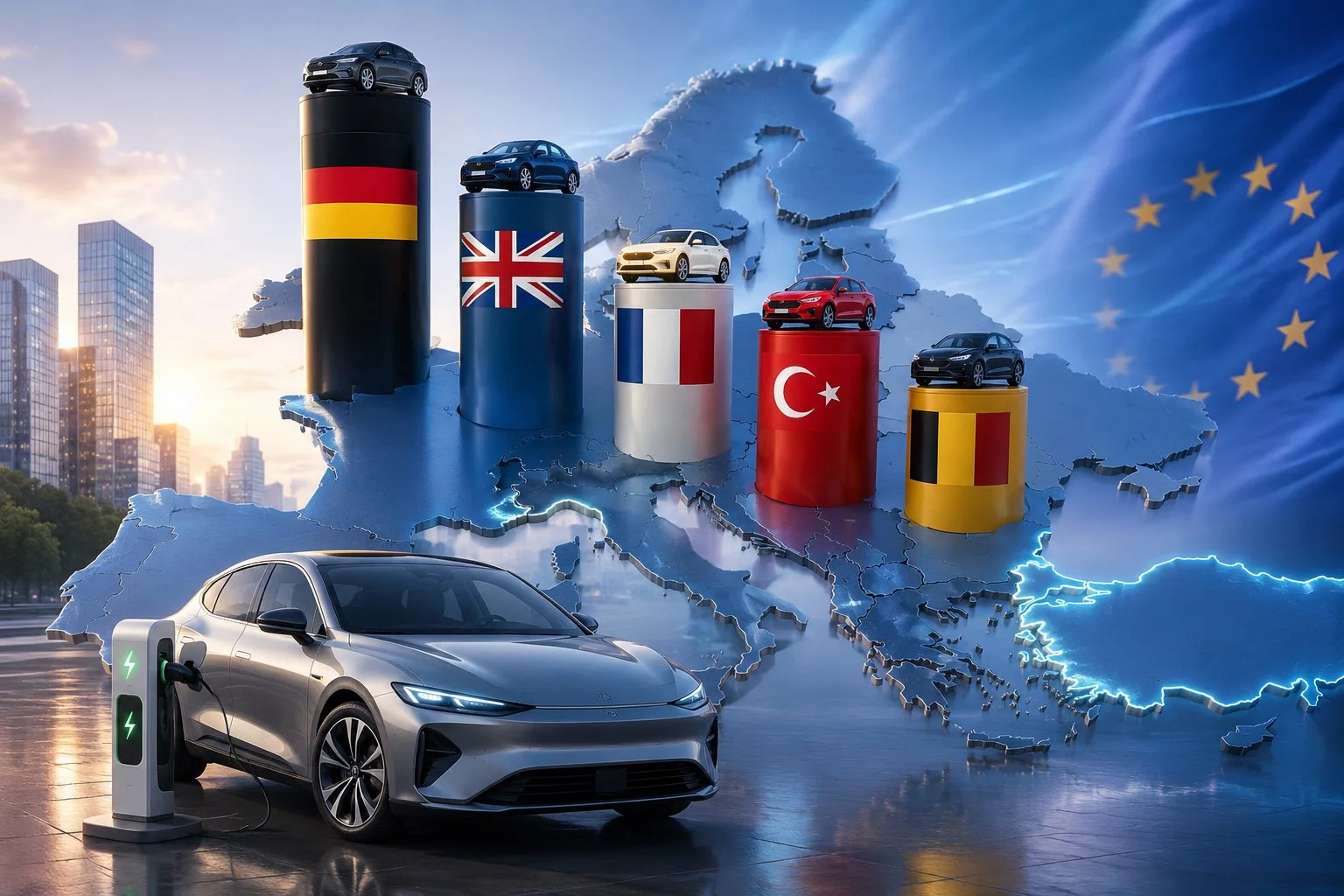 Türkiye, Avrupa Elektrikli Otomobil Pazarında İlk 4’e Girdi: Satışlar Rekor Kırıyor