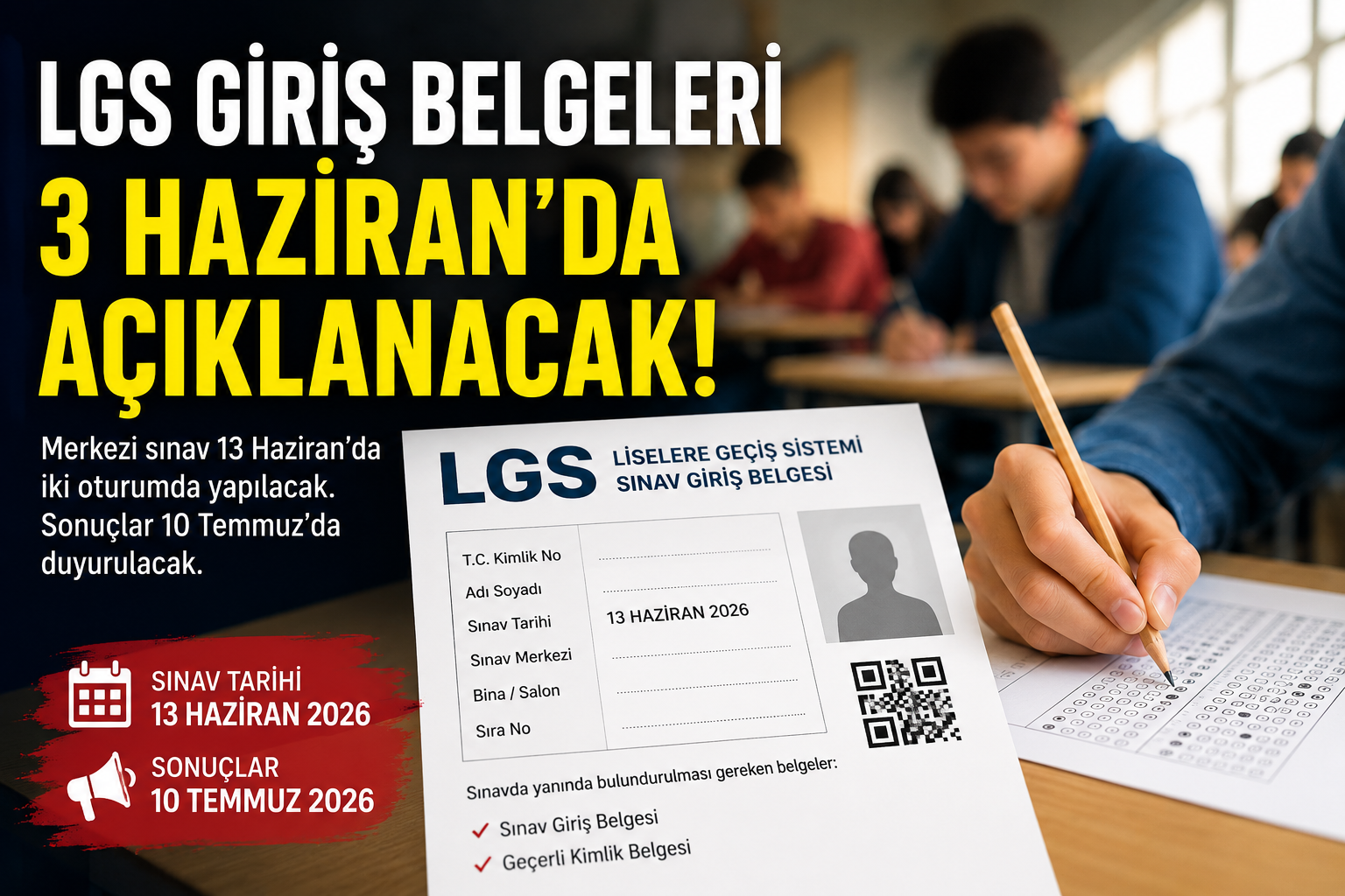 LGS Giriş Belgeleri 3 Haziran’da Erişime Açılacak